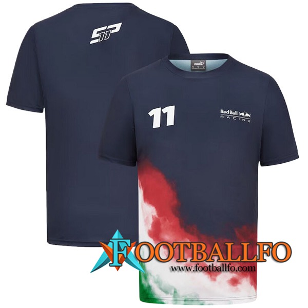 Camiseta de manga corta F1 RedBull Racing Team Azul/Rojo/Blanco/Verde 2024