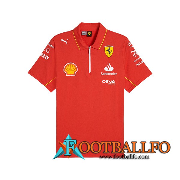 Polo F1 Scuderia Ferrari Team Rojo/Negro/Amarillo 2024