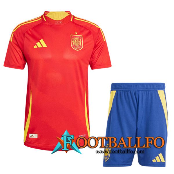 Camisetas Futbol España Primera + Cortos UEFA Euro 2024