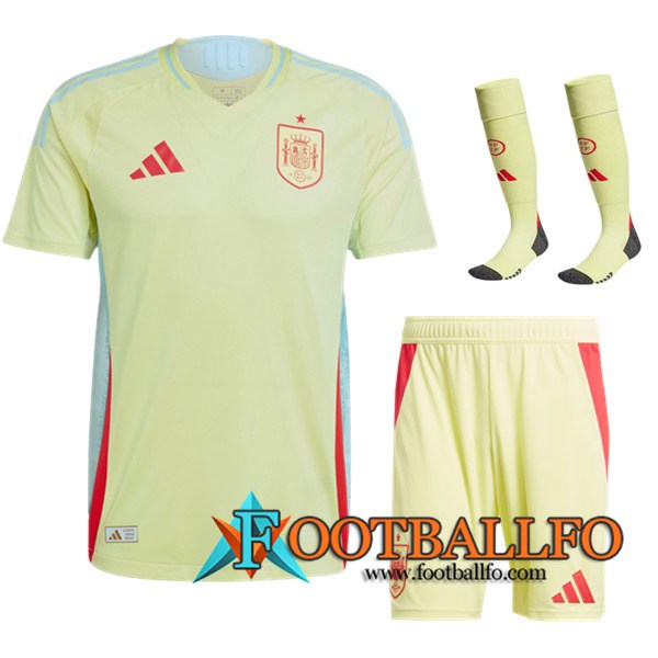 Camisetas Futbol España Segunda (Cortos + Calcetines) UEFA Euro 2024