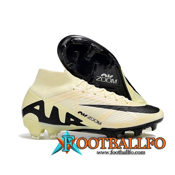 Nike Botas De Fútbol Zoom Superfly 9 Elite MR FG Beige/Negro