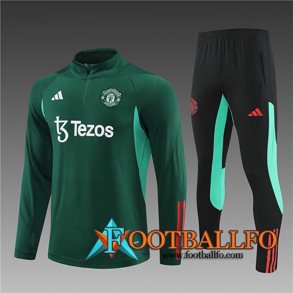 Chandal Equipos De Futbol Manchester United Ninos Verde/Negro 2024/2025