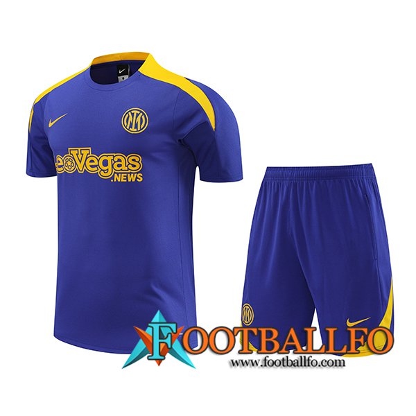 Camiseta Entrenamiento + Cortos Inter Milan Violeta/Amarillo 2024/2025