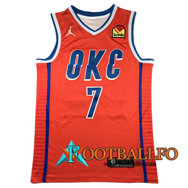 Camisetas NBA Oklahoma City Thunder (HOLMGREN #7) 2024/25 Naranja/Azul