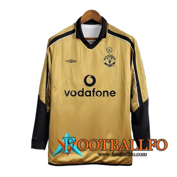 Camisetas De Futbol Manchester United Retro Tercera Manga Largas 2001/2002