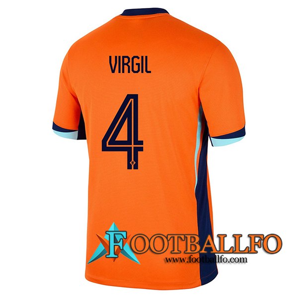 Camiseta Equipo Nacional Países Bajos (VIRGIL #4) 2024/2025 Primera