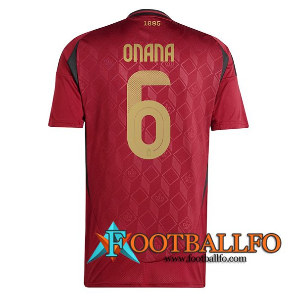 Camiseta Equipo Nacional Bélgica (ONANA #6) 2024/2025 Primera
