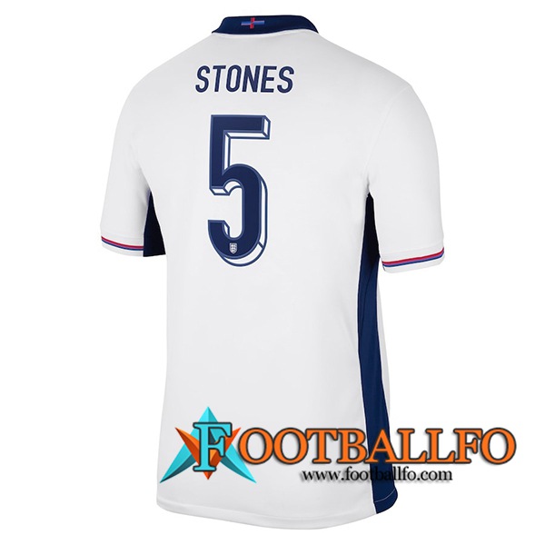 Camiseta Equipo Nacional Inglaterra (STONES #5) 2024/2025 Primera