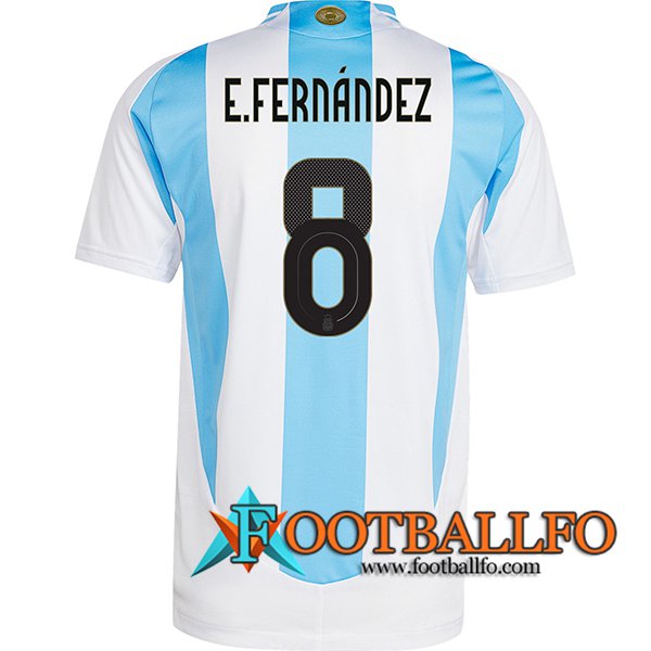 Camiseta Equipo Nacional Argentina (E.FERNANDEZ #8) 2024/2025 Primera