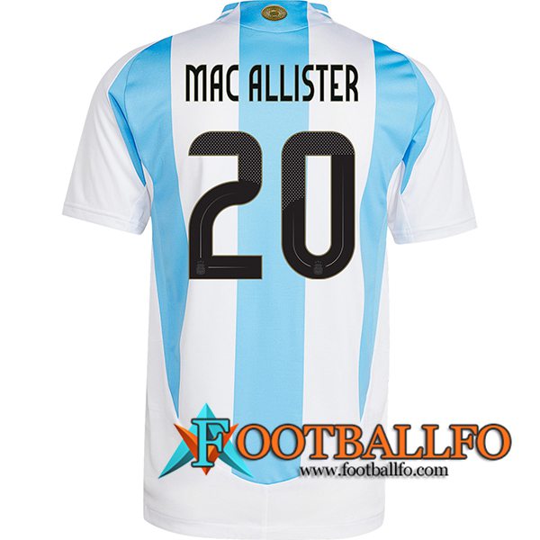 Camiseta Equipo Nacional Argentina (MAC ALLISTER #20) 2024/2025 Primera