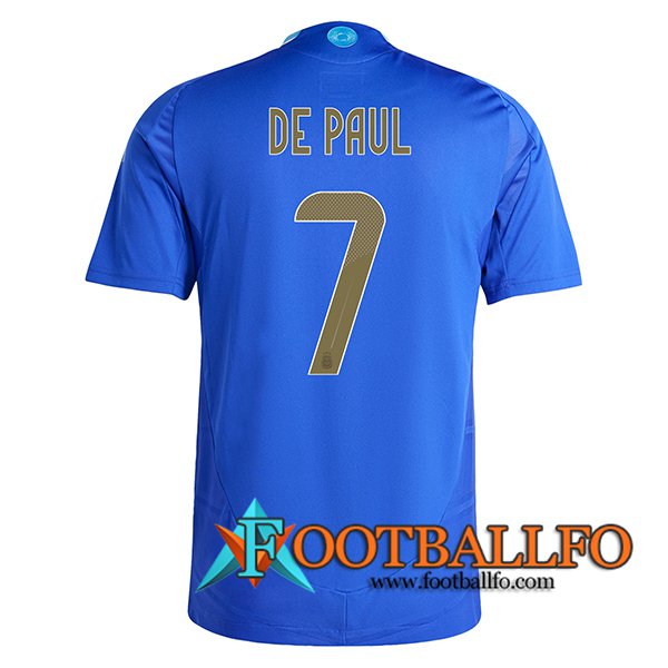 Camiseta Equipo Nacional Argentina (DE PAUL #7) 2024/2025 Segunda