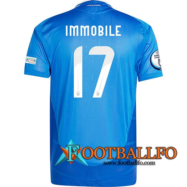 Camiseta Equipo Nacional Italia (IMMOBILE #17) 2024/2025 Primera