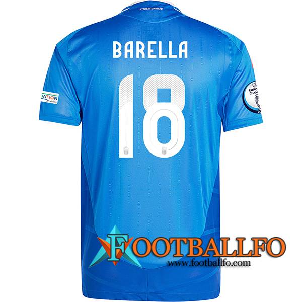 Camiseta Equipo Nacional Italia (BARELLA #18) 2024/2025 Primera