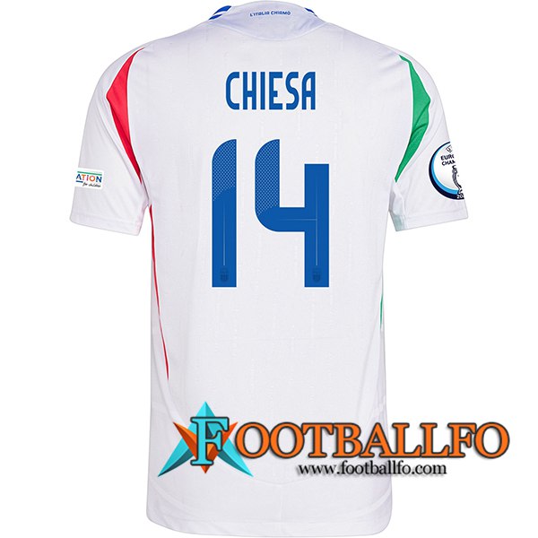 Camiseta Equipo Nacional Italia (CHIESA #14) 2024/2025 Segunda