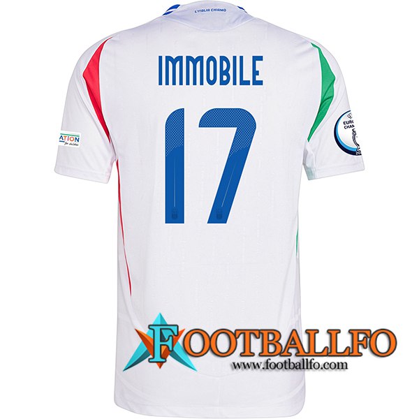Camiseta Equipo Nacional Italia (IMMOBILE #17) 2024/2025 Segunda