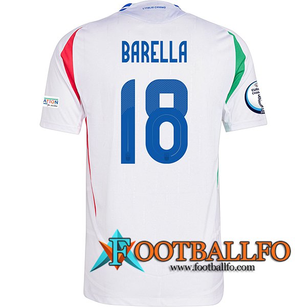 Camiseta Equipo Nacional Italia (BARELLA #18) 2024/2025 Segunda