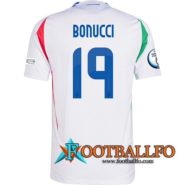 Camiseta Equipo Nacional Italia (BONUCCI #19) 2024/2025 Segunda
