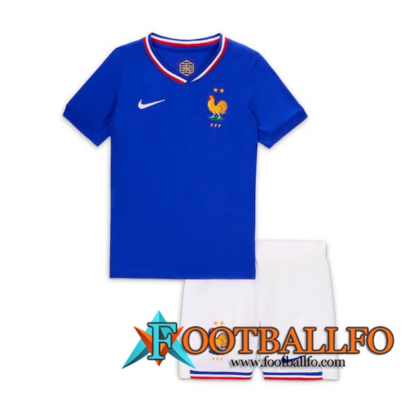 Camisetas De Futbol Francia Ninos Primera UEFA Euro 2024