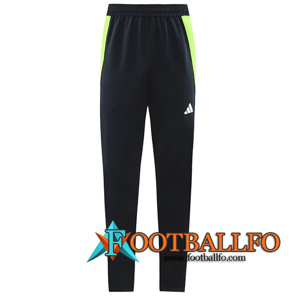 Pantalon Entrenamiento Adidas Negro/Verde 2024/2025