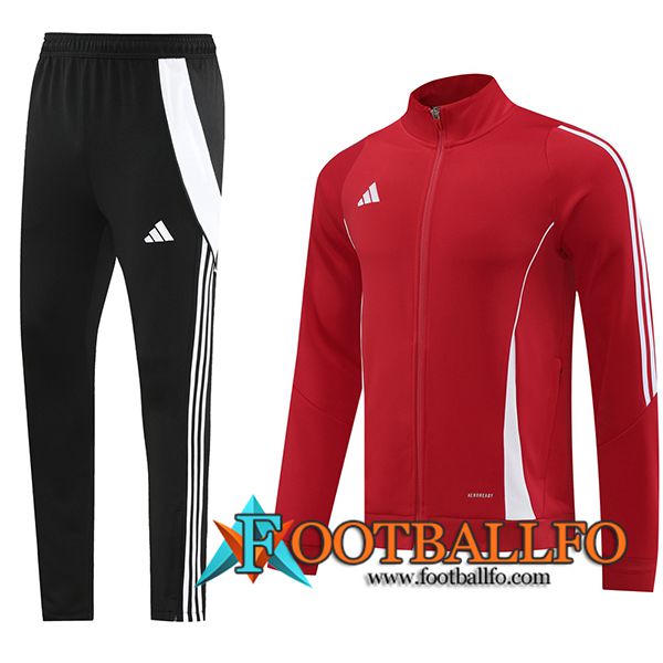 Chandal Equipos De Futbol Chaquetas Adidas Rojo/Blanco/Negro 2024/2025