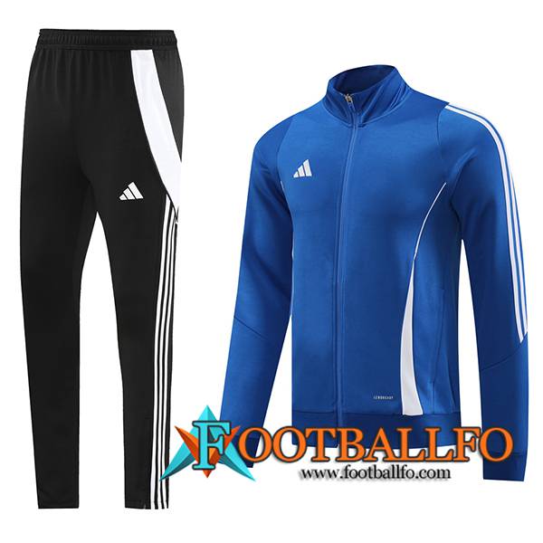 Chandal Equipos De Futbol Chaquetas Adidas Azul/Blanco/Negro 2024/2025