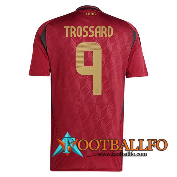 Camisetas De Futbol Bélgica (TROSSARD #9) UEFA Euro 2024 Primera