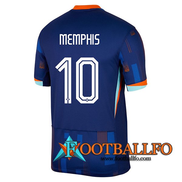 Camisetas De Futbol Países Bajos (MEMPHIS #10) UEFA Euro 2024 Segunda