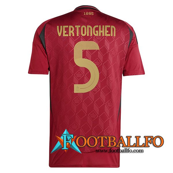 Camisetas De Futbol Bélgica (VerdeONGHEN #5) UEFA Euro 2024 Primera