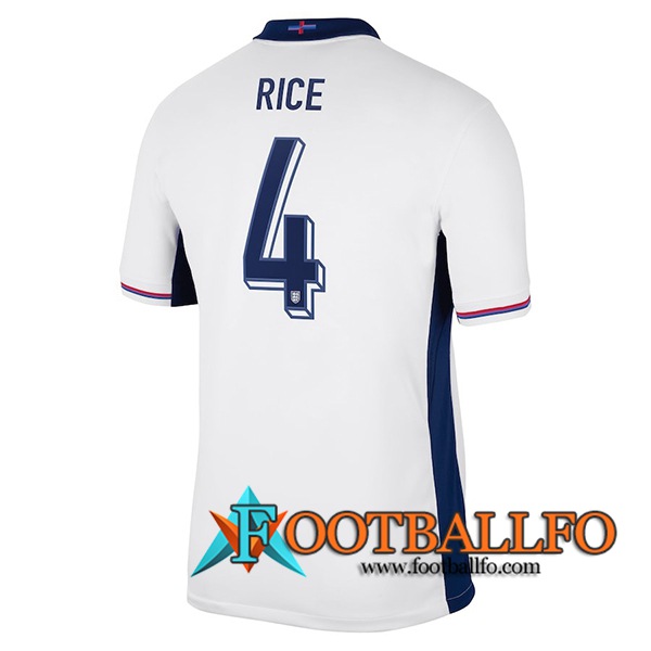 Camisetas De Futbol Inglaterra (RICE #4) UEFA Euro 2024 Primera