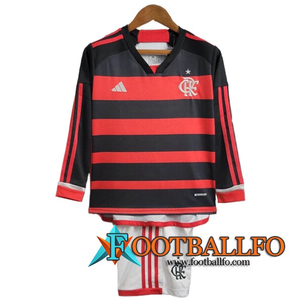 Camisetas De Futbol Flamengo Ninos Primera Manga Largas 2024/2025