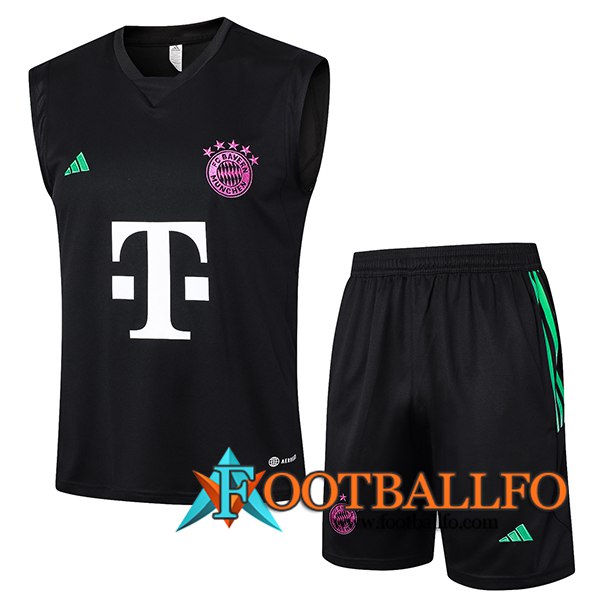 Camiseta Entrenamiento sin mangas + Cortos Bayern Munich Negro 2024/2025