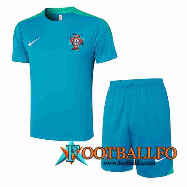 Camiseta Entrenamiento + Cortos Portugal Azul 2024/2025