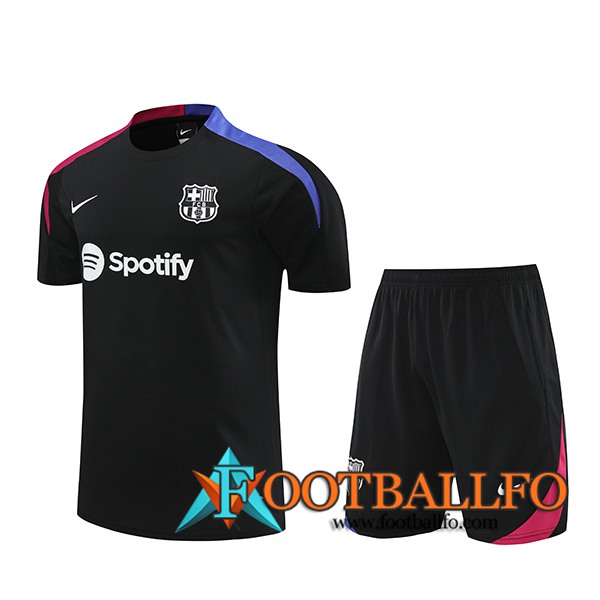Camiseta Entrenamiento + Cortos FC Barcelona Negro 2024/2025