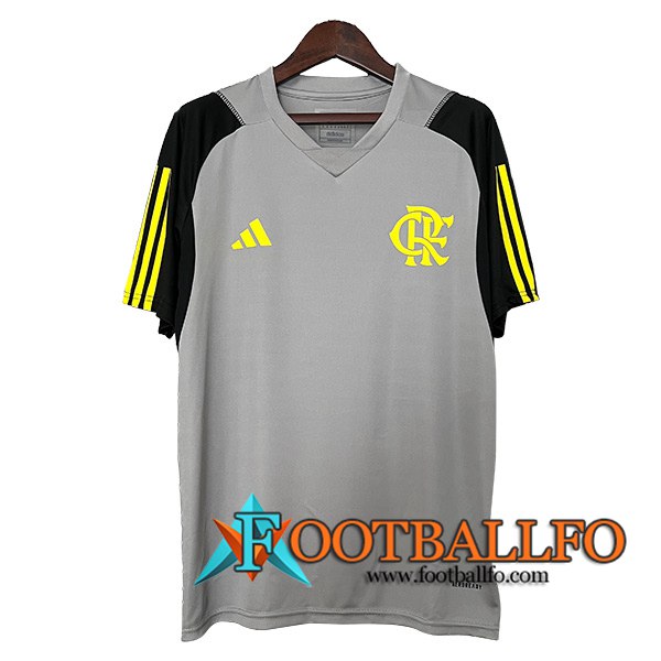 Camiseta Entrenamiento Flamengo Gris/Negro/Amarillo 2024/2025