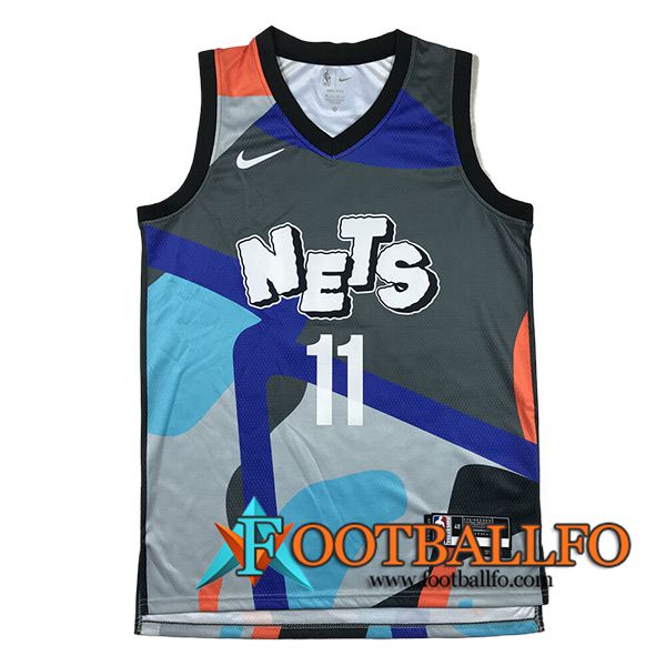 Camisetas De Futbol Brooklyn Nets (IRVING #11) 2024/25 Gris/Azul/Naranja