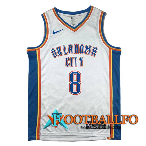 Camisetas De Futbol Oklahoma City Thunder (WILLIAMS #8) 2024/25 Blanco/Azul