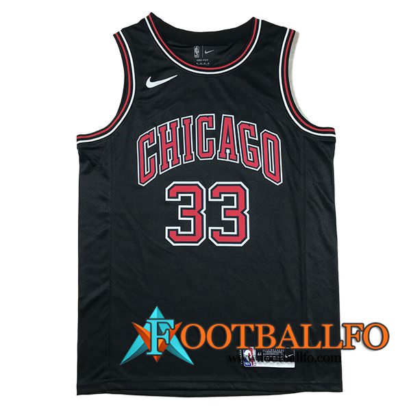 Camisetas De Futbol Chicago Bulls (PIPPEN #33) 2024/25 Negro/Rojo