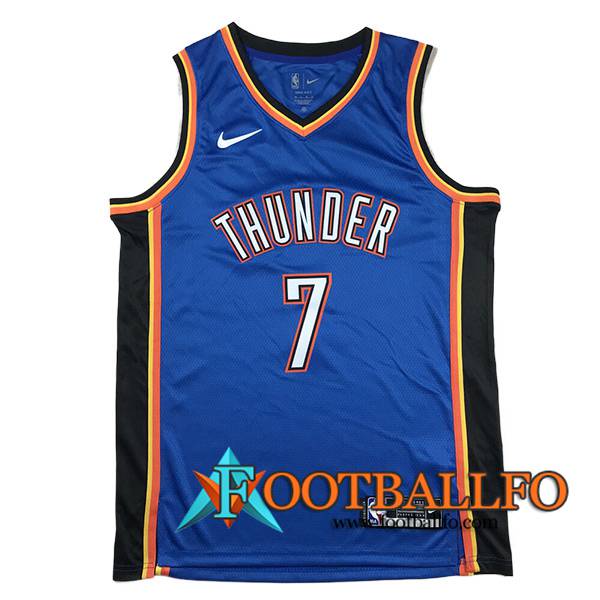 Camisetas De Futbol Oklahoma City Thunder (HOLMGREN #7) 2024/25 Azul/Negro