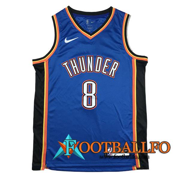 Camisetas De Futbol Oklahoma City Thunder (WILLIAMS #8) 2024/25 Azul/Negro