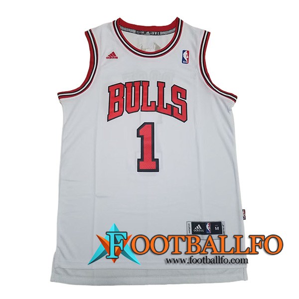 Camisetas De Futbol Chicago Bulls (Rosa #1) 2024/25 Blanco/Rojo