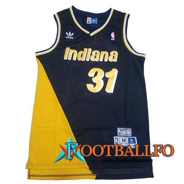 Camisetas De Futbol Indiana Pacers (MILLER #31) 2024/25 Negro/Amarillo