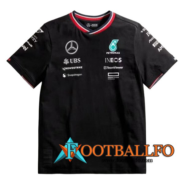 Camiseta de manga corta F1 Mercedes Benz Team Negro 2024