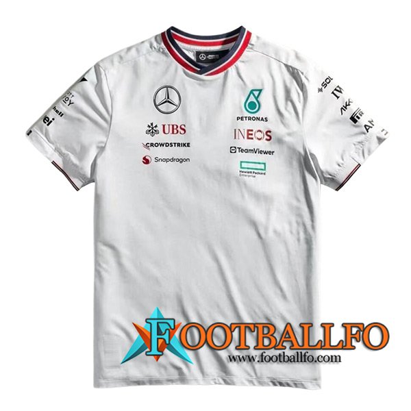 Camiseta de manga corta F1 Mercedes Benz Team Blanco 2024