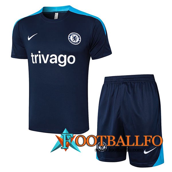 Camiseta Entrenamiento + Cortos FC Chelsea Azul Oscuro 2024/2025