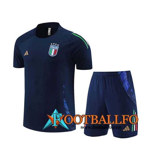 Camiseta Entrenamiento + Cortos Italia Azul 2024/2025