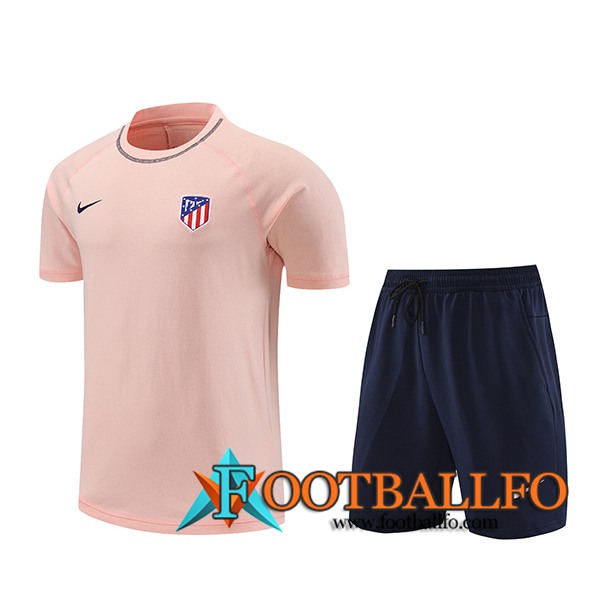 Camiseta Entrenamiento + Cortos Atletico Madrid Rosa 2024/2025