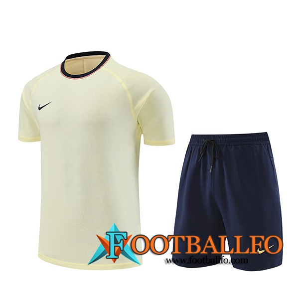 Camiseta Entrenamiento + Cortos Nike Beige 2024/2025
