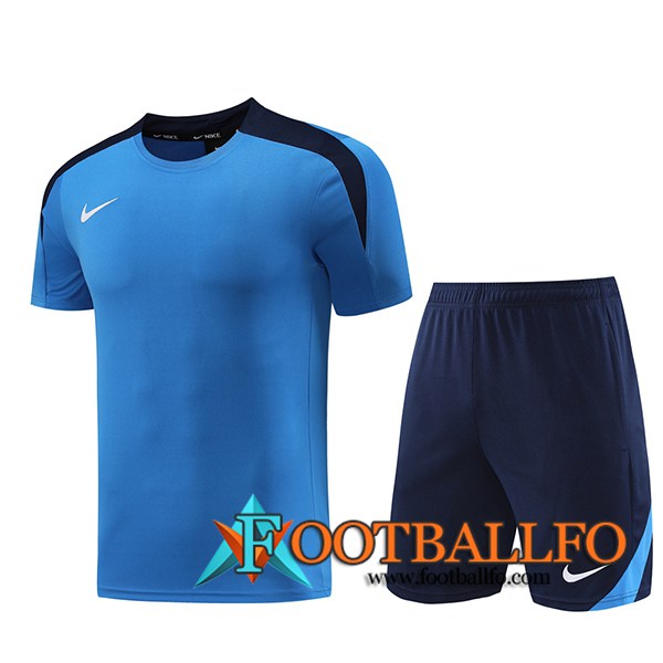 Camiseta Entrenamiento + Cortos Nike Azul 2024/2025 -02
