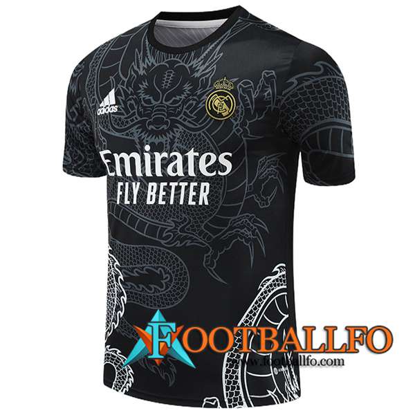 Camiseta Entrenamiento Real Madrid Negro/Gris/Blanco 2024/2025