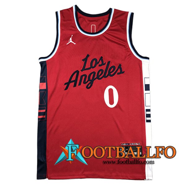 Camisetas De Futbol Los Angeles Clippers (WESTBROOK #0) 2024/25 Rojo/Blanco/Negro
